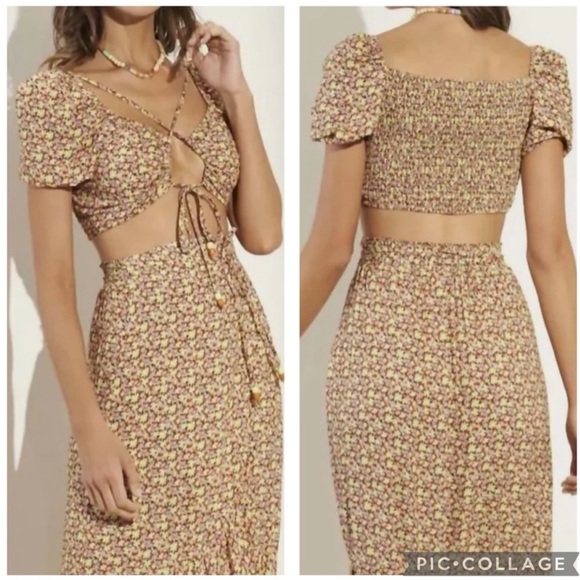 Maaji Tops - Maaji Radiant Crop Top In Natural Meadow‎ Autumn M